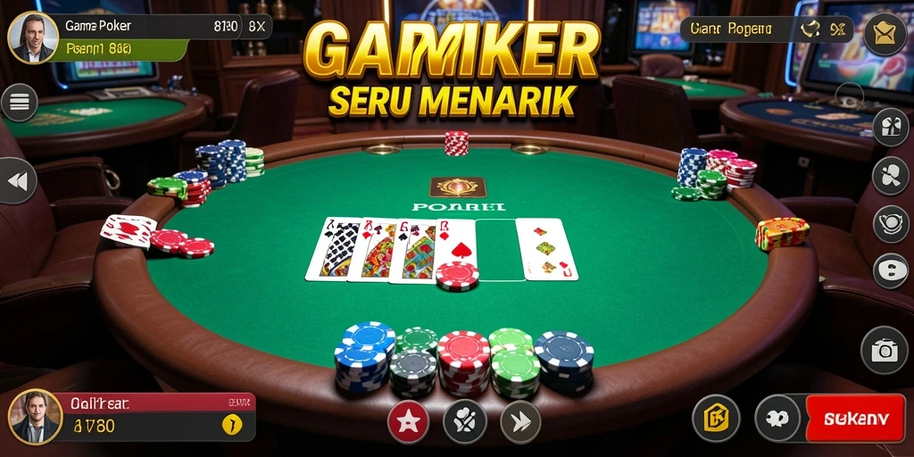 Tampilan screenshot game Poker 8180 dengan aksi seru di meja.