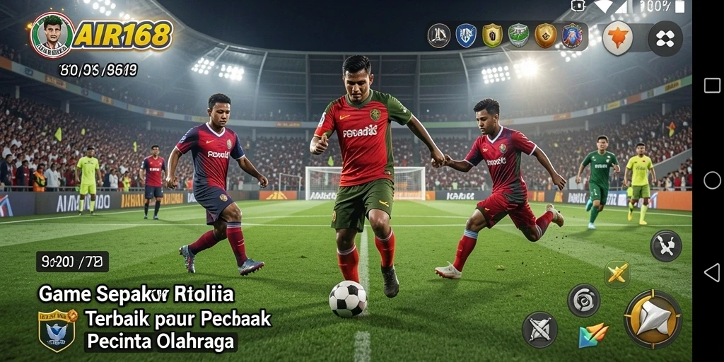 Tampilan grafik dan aksi permainan sepak bola yang mendebarkan.