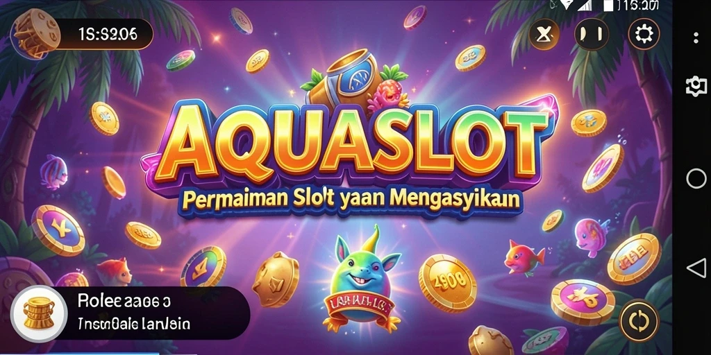 Tampilan menarik dari gameplay AQUASLOT dengan berbagai tema slot.