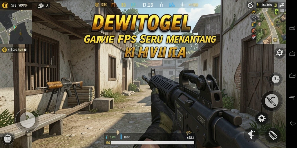 Tampilan aksi seru dalam permainan DEWITOGEL, menyajikan pengalaman FPS yang menegangkan.