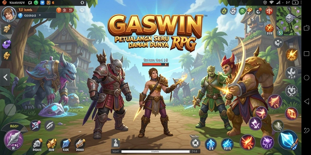 Tampilan menarik gameplay RPG GASWIN yang menonjol.