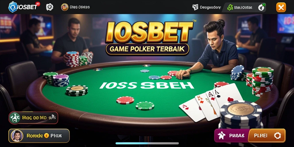 Tangkapan layar dari gameplay IOSBET dengan suasana poker yang seru.