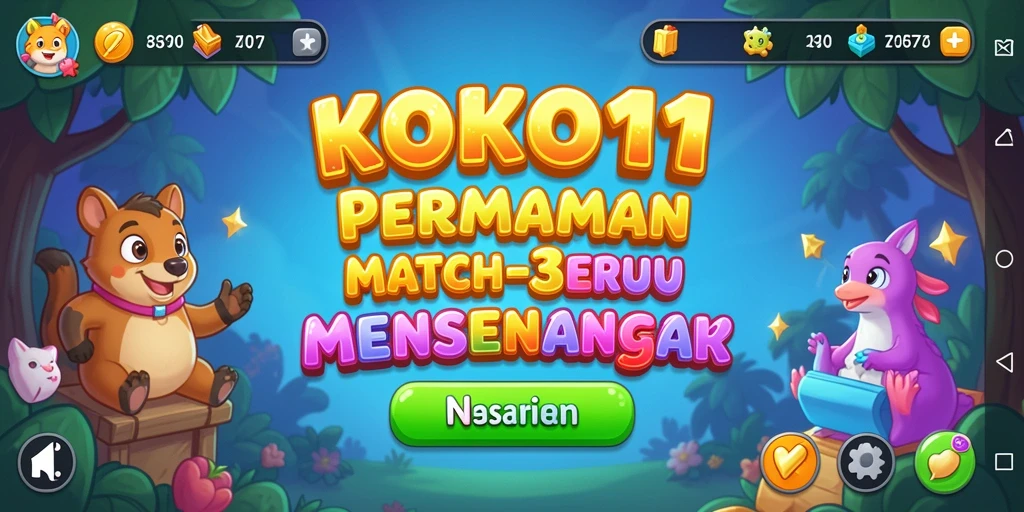 Gameplay seru KOKO11 dengan tantangan Match-3 yang menarik.