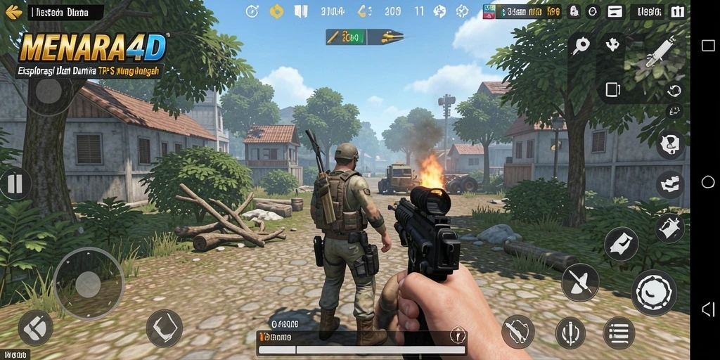Tampilan aksi mendebarkan di dalam game TPS MENARA4D.