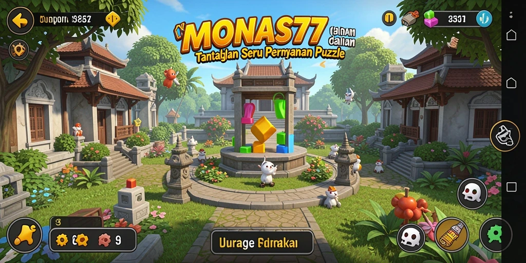 Tampilan gameplay seru dan menantang di MONAS77.