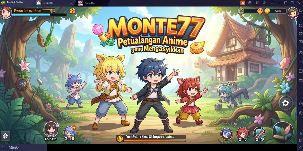 Tampilan gameplay Anime yang memukau di MONTE77.