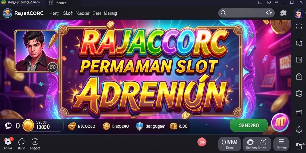 Tampilan gameplay menarik dari RAJACORC yang penuh warna dan dinamis.