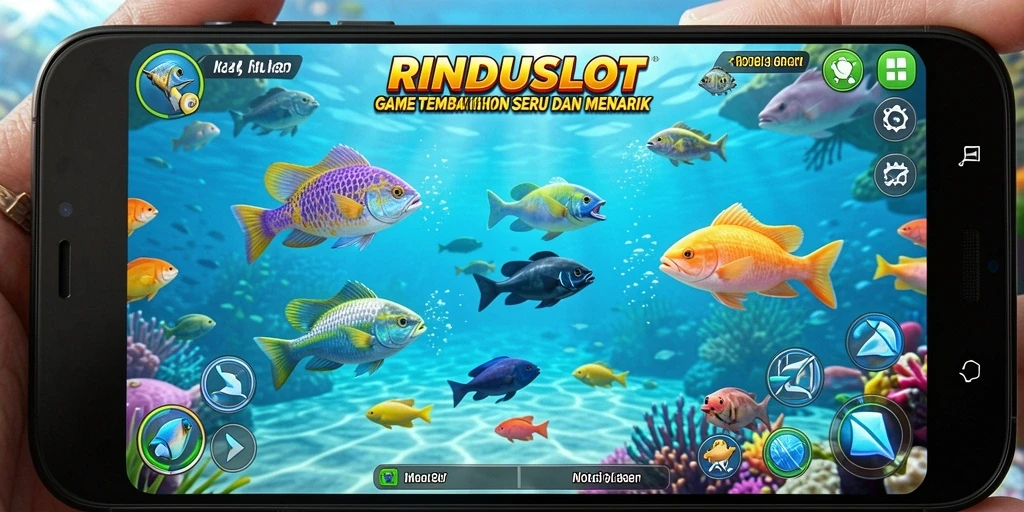 Screenshot gameplay RINDUSLOT menampilkan aksi menembak ikan yang seru.
