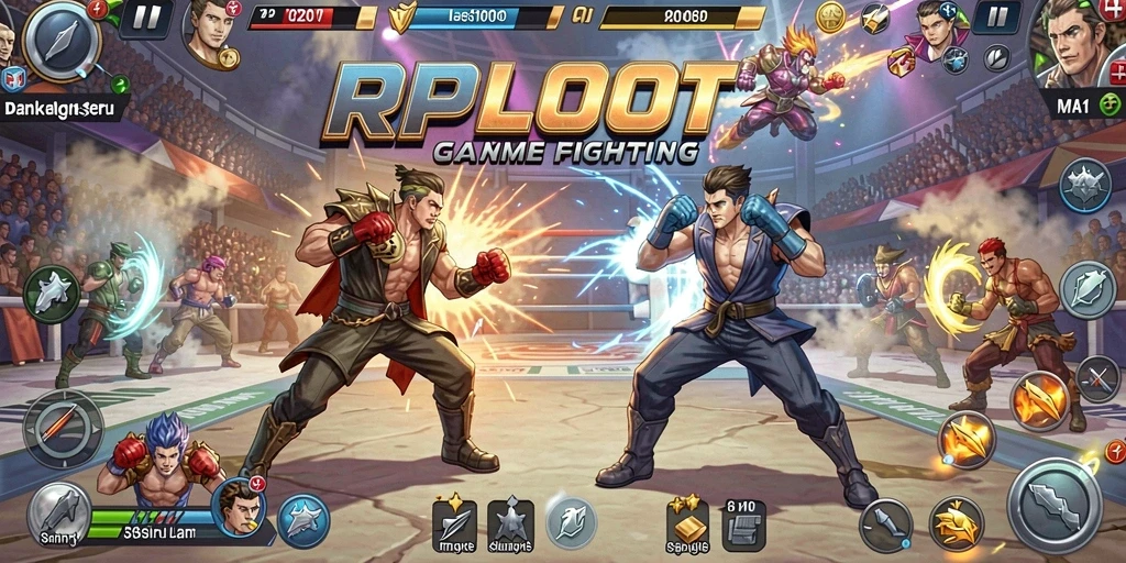 Gameplay RPLOOT yang mendebarkan dengan pertarungan karakter yang unik.