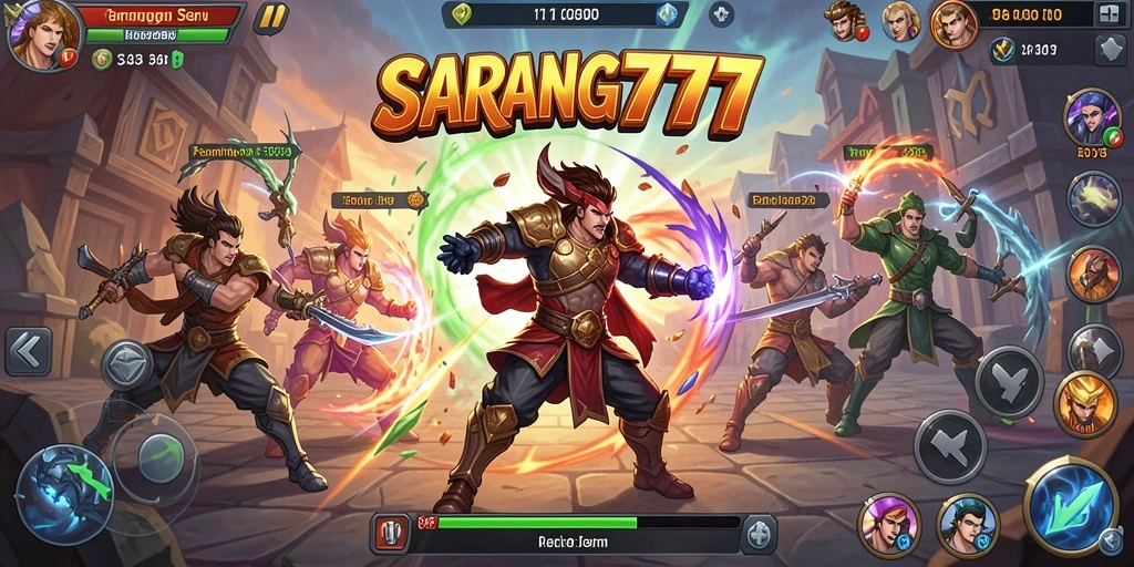 Tampilan gameplay mendebarkan dalam pertarungan <strong>SARANG777</strong>.