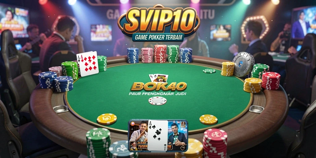 Screenshot gameplay SVIP10 yang mendebarkan di meja Poker.