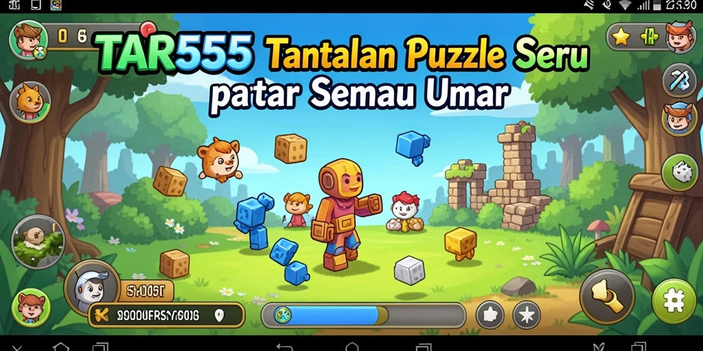Tampilan gameplay seru dari TAR555 dengan berbagai tantangan puzzle.