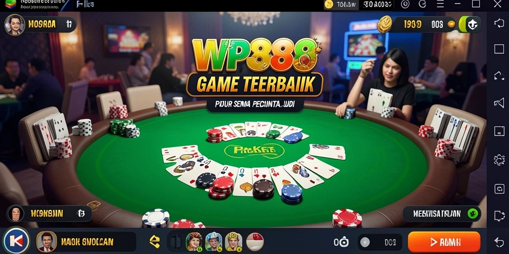 Tampilan gameplay Poker yang mendebarkan dan menarik di WP888.
