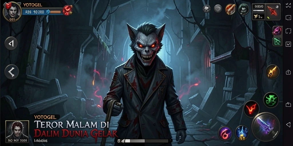 Gameplay YOTOGEL menampilkan suasana Horror yang menegangkan
